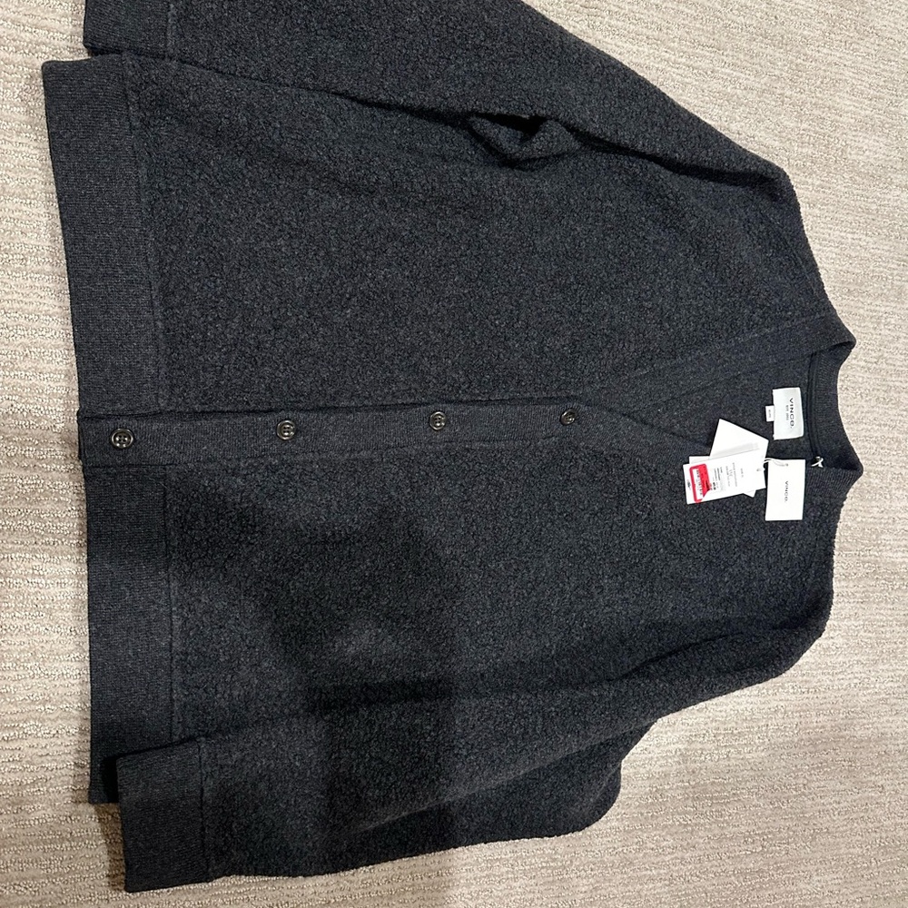 Vince Dark Gray Wool Blend Sweater